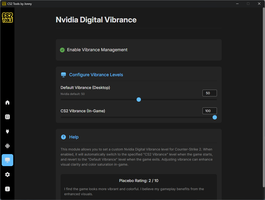 Nvidia vibrance